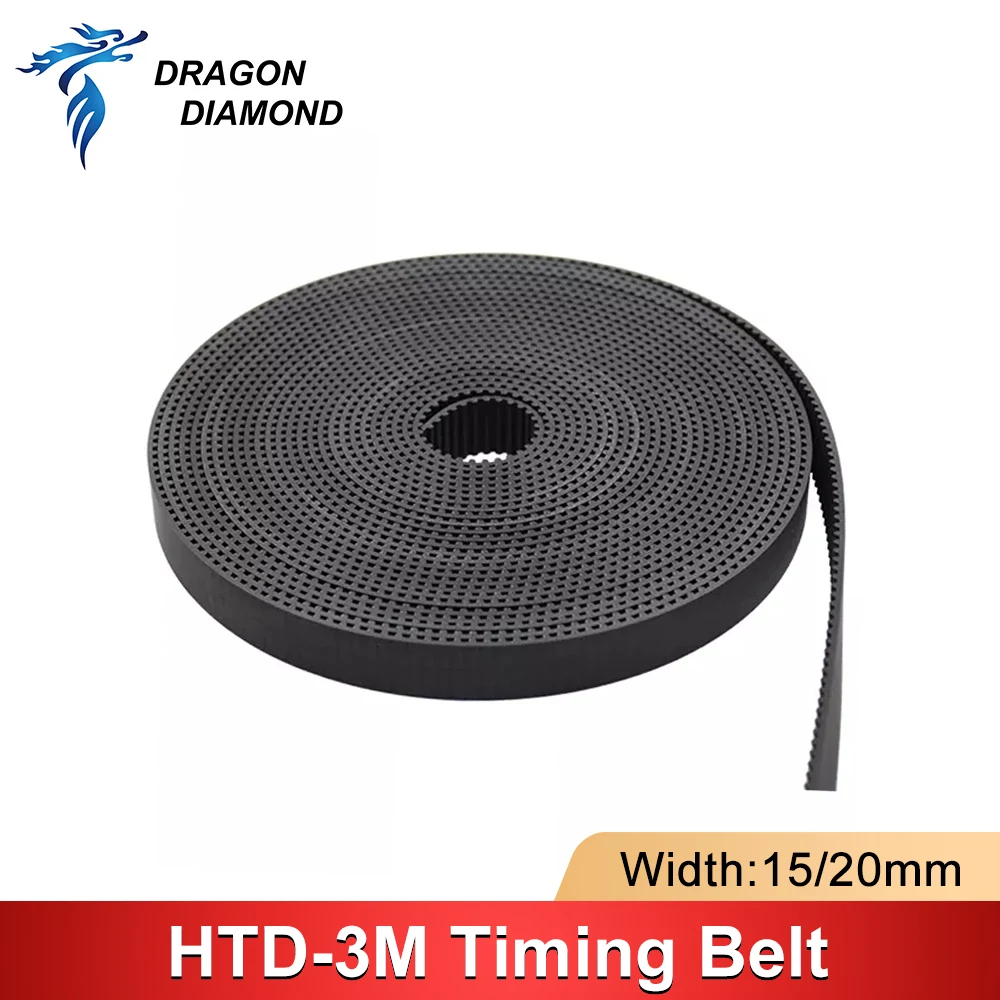 5M/10M HTD3M PU Open Belt 3M 10mm - 30mmTiming Transmission Belt 3M Polyurethane for CO2 Laser Engraving Cutting Machine