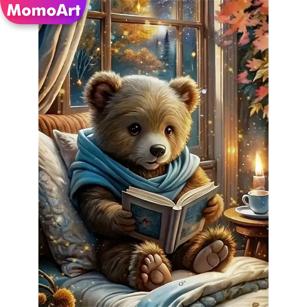 Momoart Diamant Mosaik Bär Tier Acryl Handwerk Liefert Diamant Malerei Bild Strass DIY Stickerei Hause Dekoration