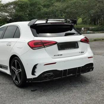 適用於賓士A級W177 A35 A45 AMG 2019 2020 2021 2022款的後保險桿底盤擴散器擾流板唇車身改裝套件 10 最佳銷售 A35 車身套件 - №6