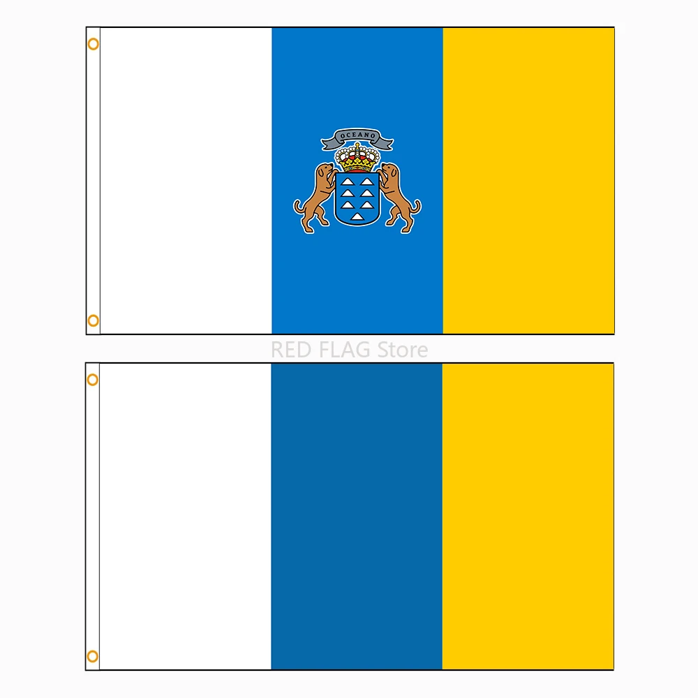 

90x150cm The Canary Islands Flag Autonomous Regions of Spain Banner Decoration