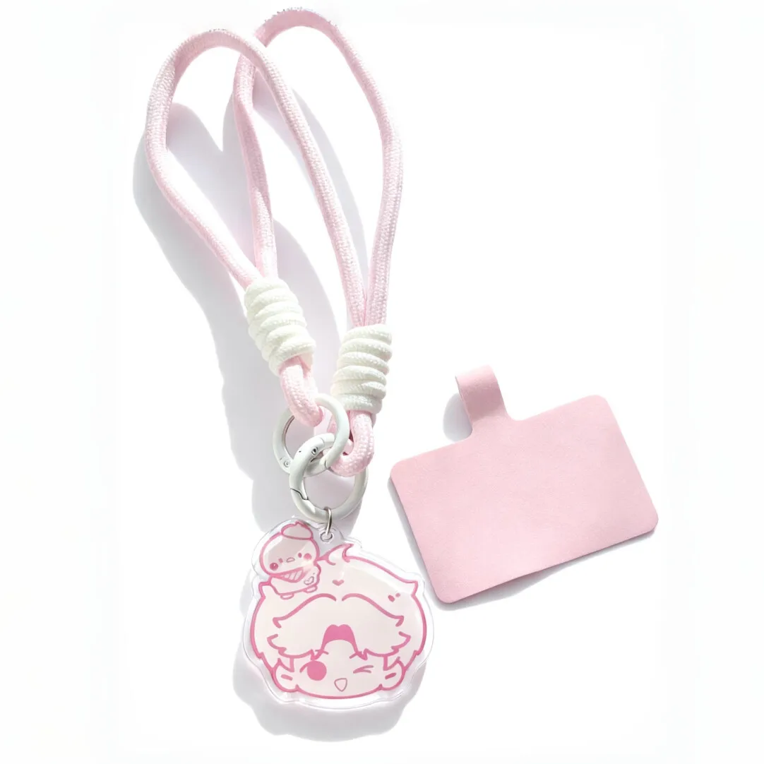 متوفر 2025 أنيمي الحب والفضاء العميق لعبة البضائع رافاييل كزيفير زين سيلوس كاليب الهاتف الحبل سلسلة مفاتيح مصنوعة من الأكريليك سحر