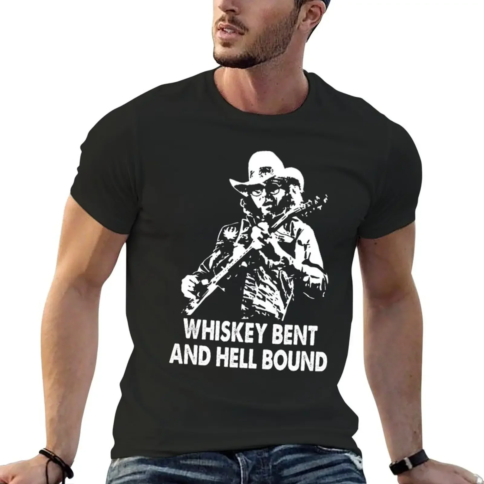 

Whiskey bent Hánk art country music T-Shirt vintage shirts graphic customizeds Aesthetic clothing t shirt men