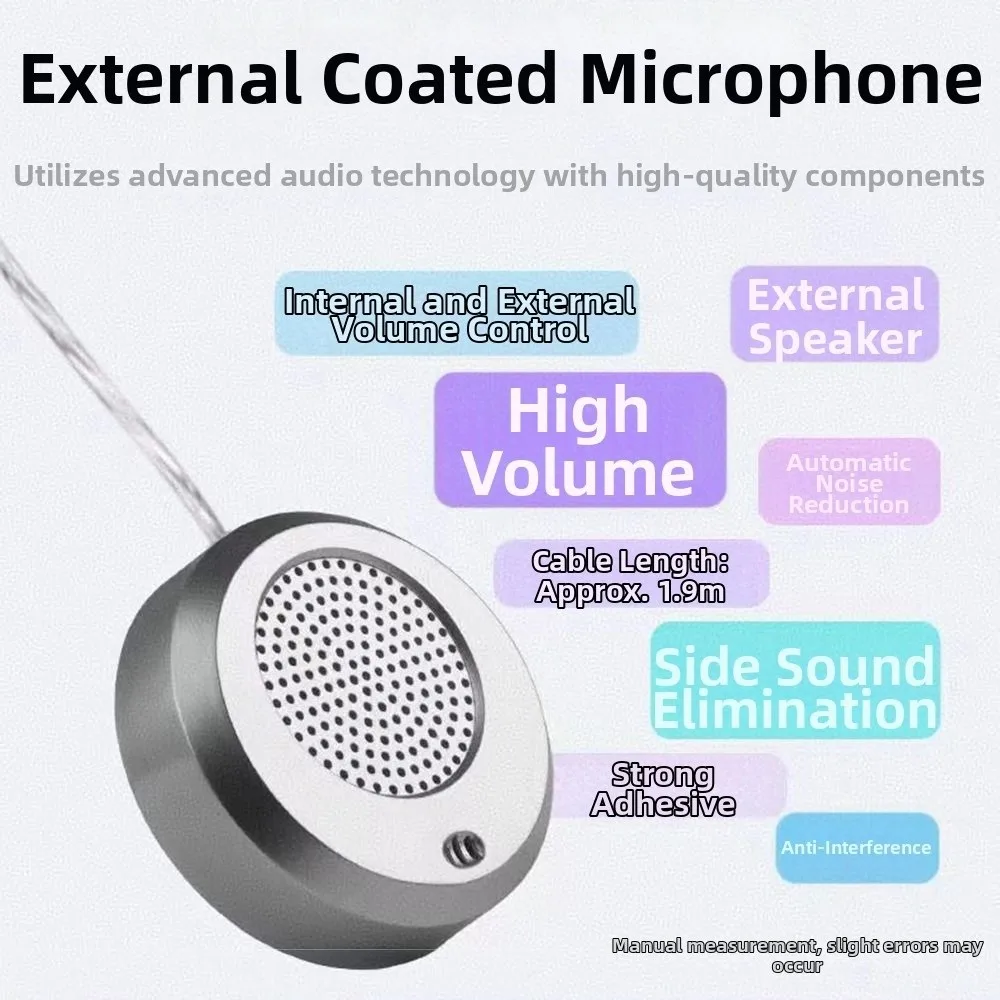 Wired Microphone Window Intercom System Loud Outer Microphone Noise-Free Two Way Intercom Easy Installation Desktop Isolation