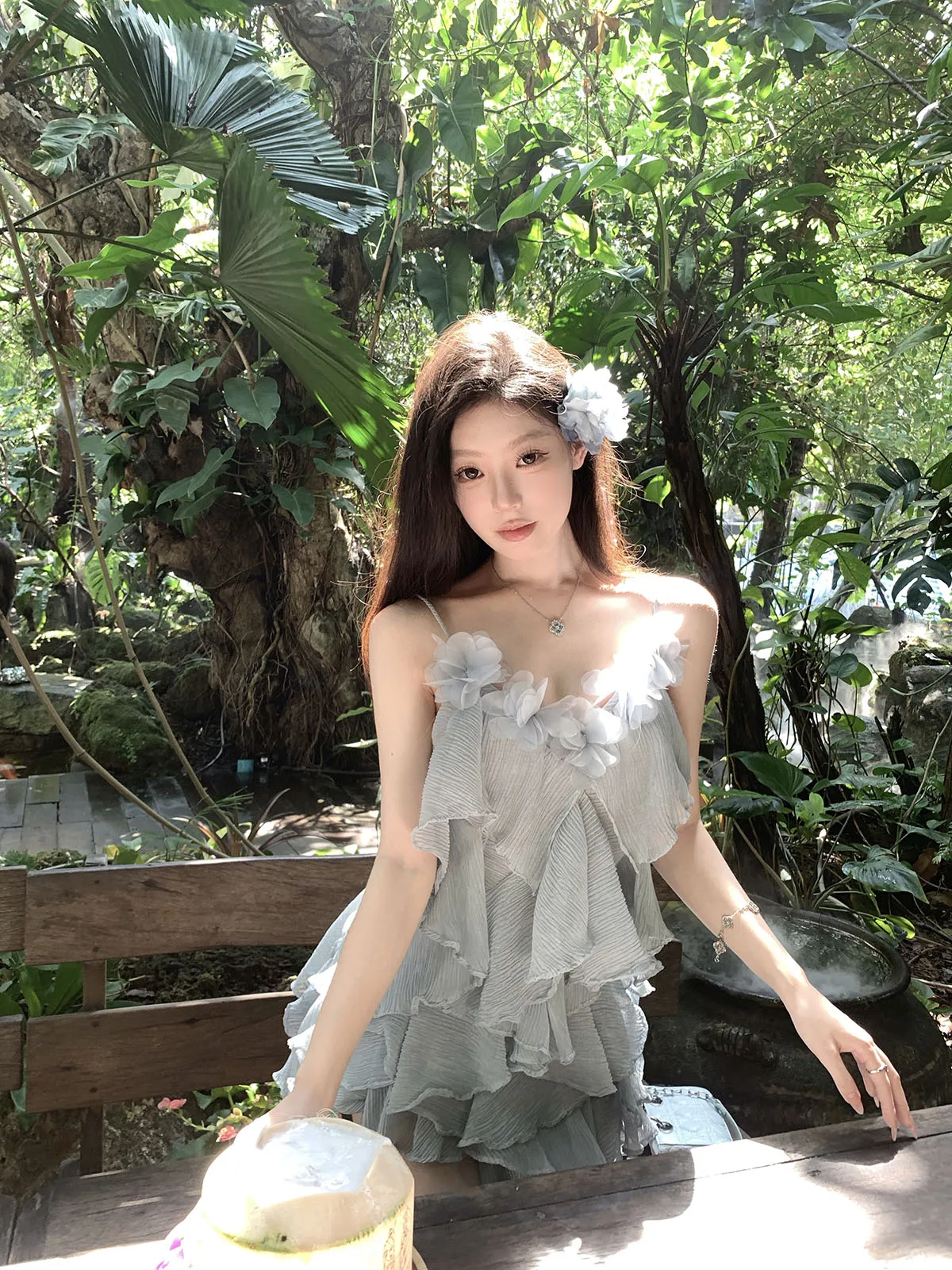 

Kubiliv Dry, многослойная кружевная юбка трапециевидной формы с v-образным вырезом и шифоновым ремешком Dr Beach Vaion, женская юбка Pure Desire