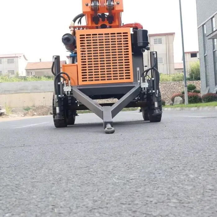 Customized 200M Bore Well Wheel Crawler Diesel Hydraulic Portable Stable Drilling Feed Water Well Drilling Rig