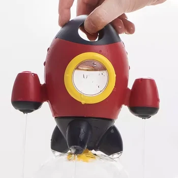 Baby bath toys rotating water jet spray rocket summer playing water dispenser shower bath toy for kids toddlers game gifts