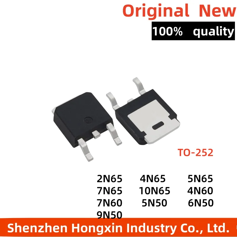 10 Pieces of 2N65 4N65 5N65 5N50 6N50 7N60 9N50 10N65 Field-Effect Transistor Patch TO-252