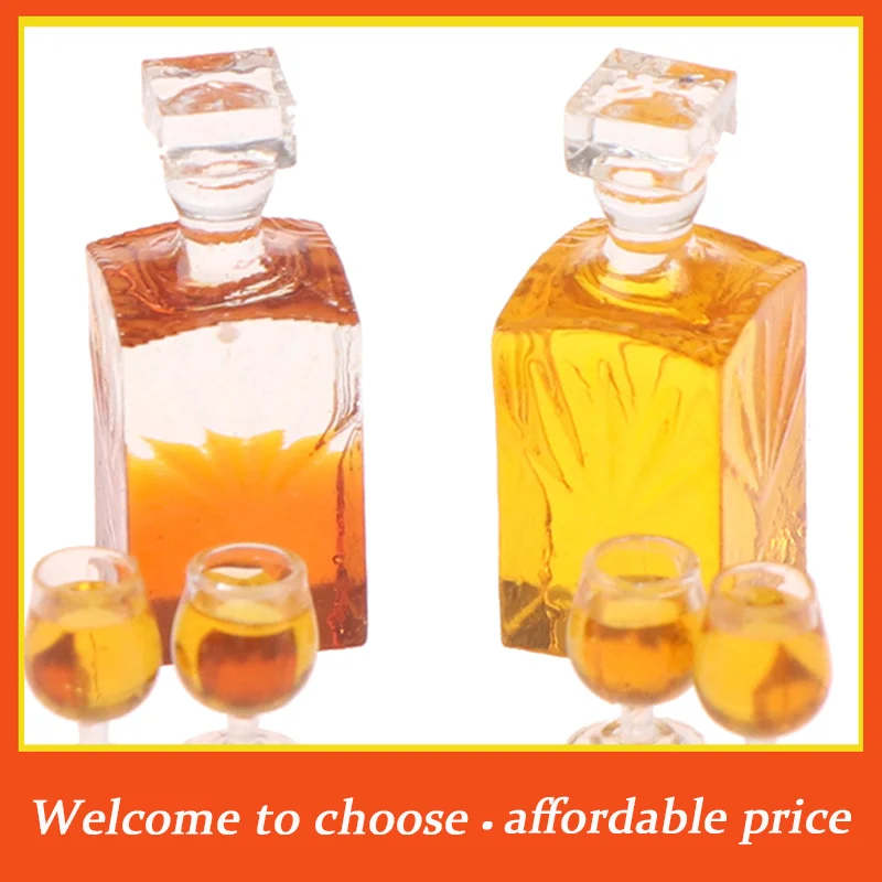 

3 шт. новых аксессуаров для кукольного домика: миниатюрные модели, имитация винных бутылок, набор.