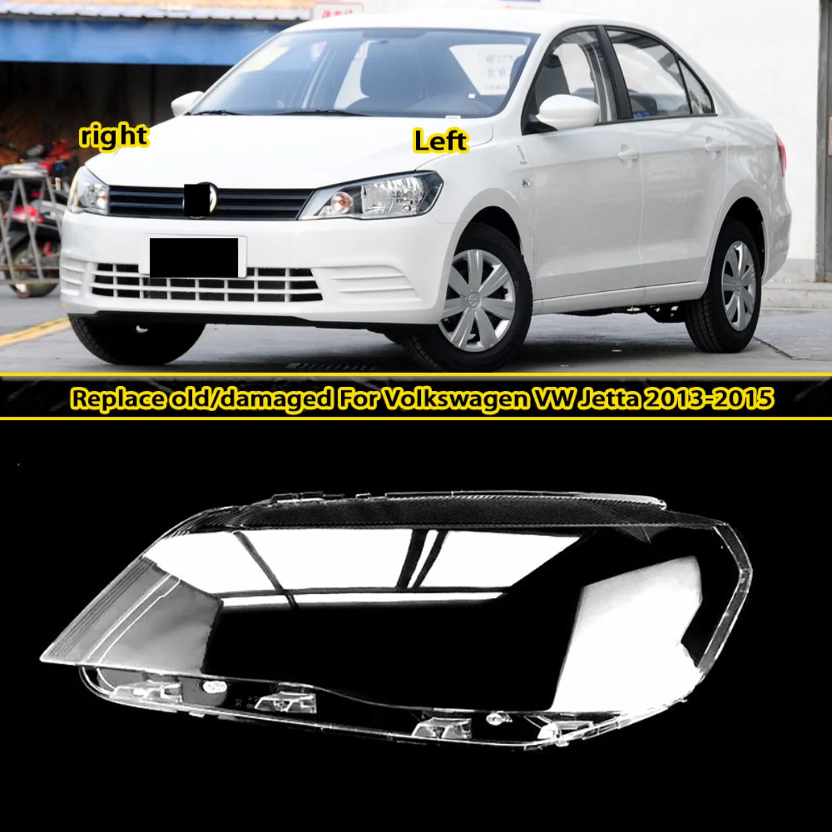 

Headlamp Cover Transparent Lamp Shade Shell Lens Plexiglass Replace Original Lampshade For Volkswagen VW Jetta 2013 2014 2015