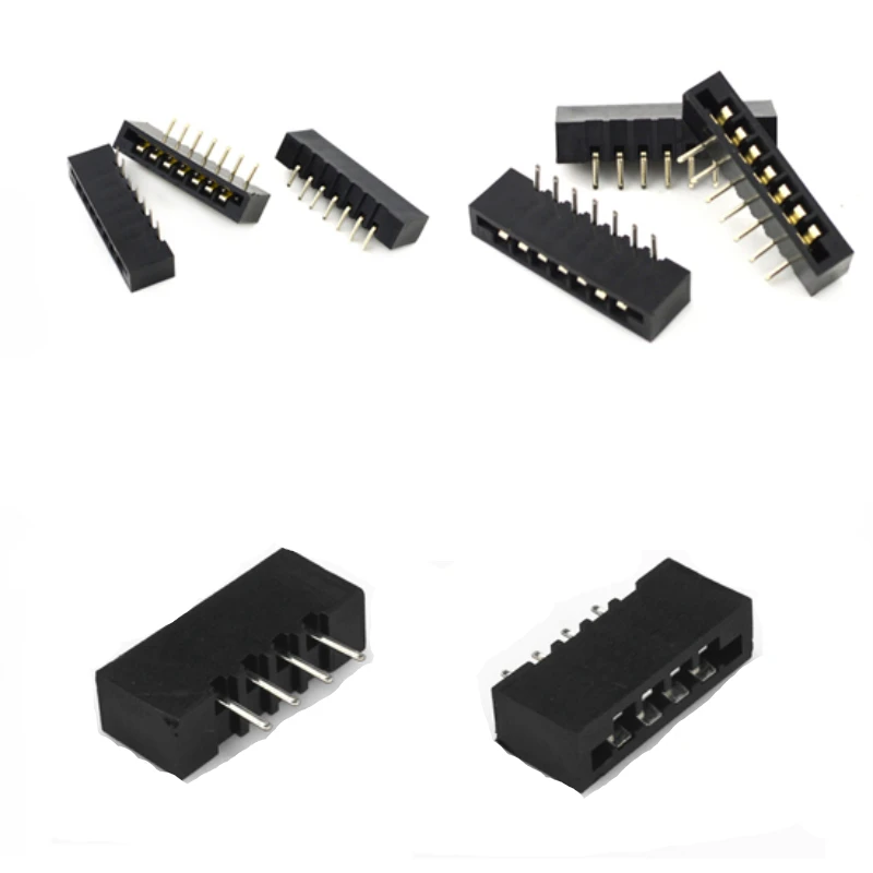 

10Pcs FPC Connector Flat Flexible Cable Socket 2.54mm Pitch Film Socket Straight Pin or Bent Pin foot Double-Sided Connection