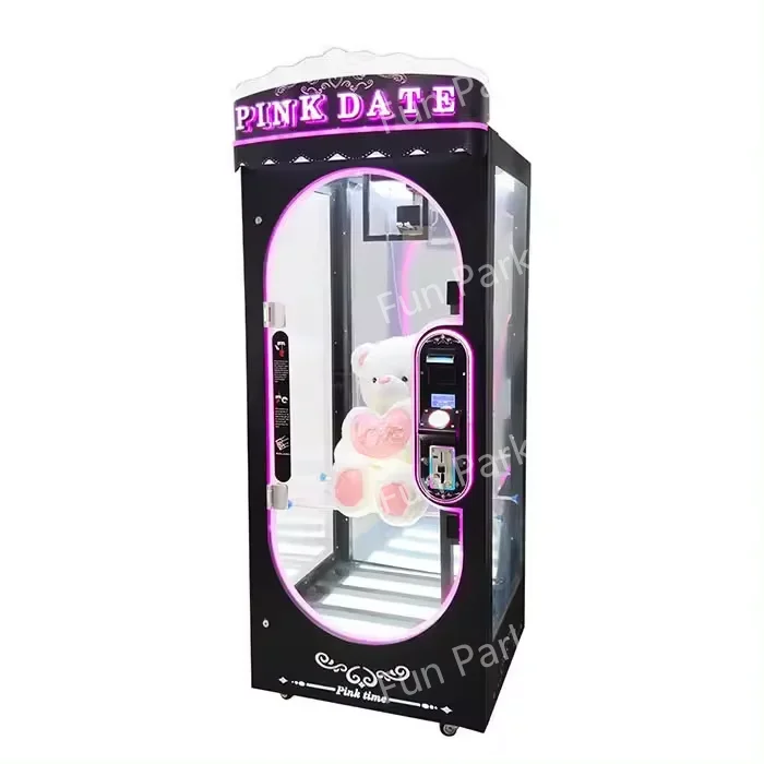 Factory Direct Sales Pink Date Cut Prize Plush Toys Vending Machine Coin Operated Games For Doll Park