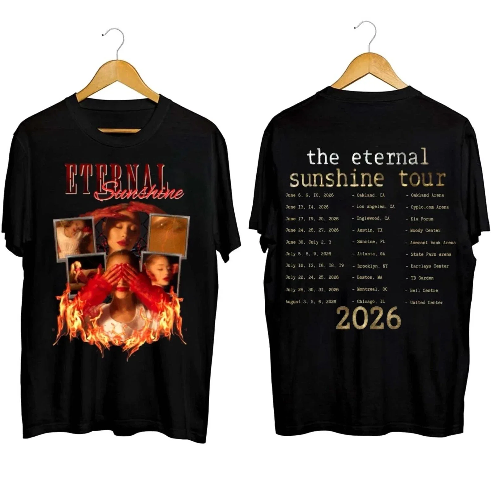 Ariana Grande Concert T-Shirt Eternal Sunshine Tour 2026 100% cotton High Quality Short Sleeve Streetwear Loose Y2K shirt