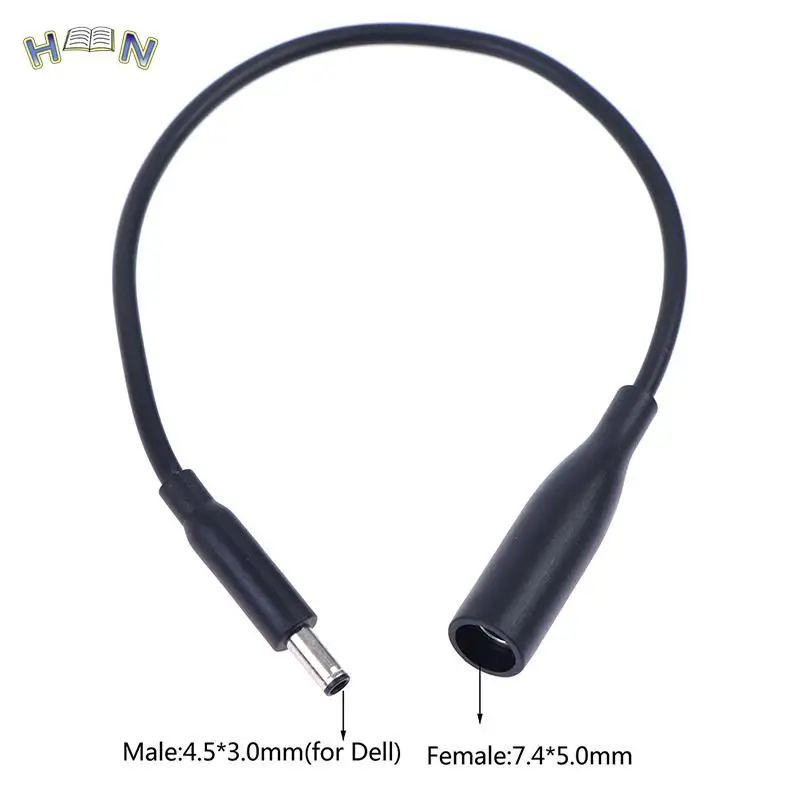 

1pc 7.4*5.0 to 4.5*3.0 mm Female For Dell Laptop DC Power Charge Converter Adapter Cable Cord