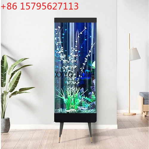 Fish Tank Living Room Small and Medium-Sized Home TV Cabinet next to the Floor against the Wall Super White Glass Fish Globe