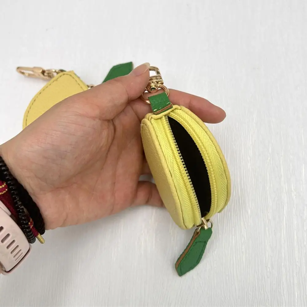 Lemon Fruit Charm Coin Purse Double-Used Charming Fruit Keychain Bag Pendant Cute Mini Pouch Wallet Sweet Style 2025 New Summer