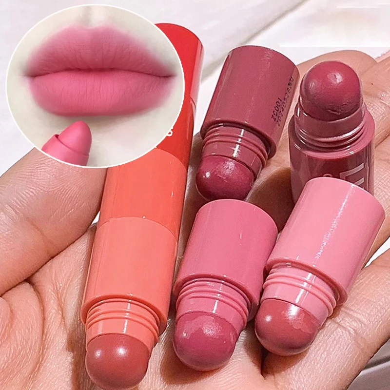 Lápiz labial de larga duración, lápiz labial de 4 colores en 1, resistente al agua, maquillaje de labios