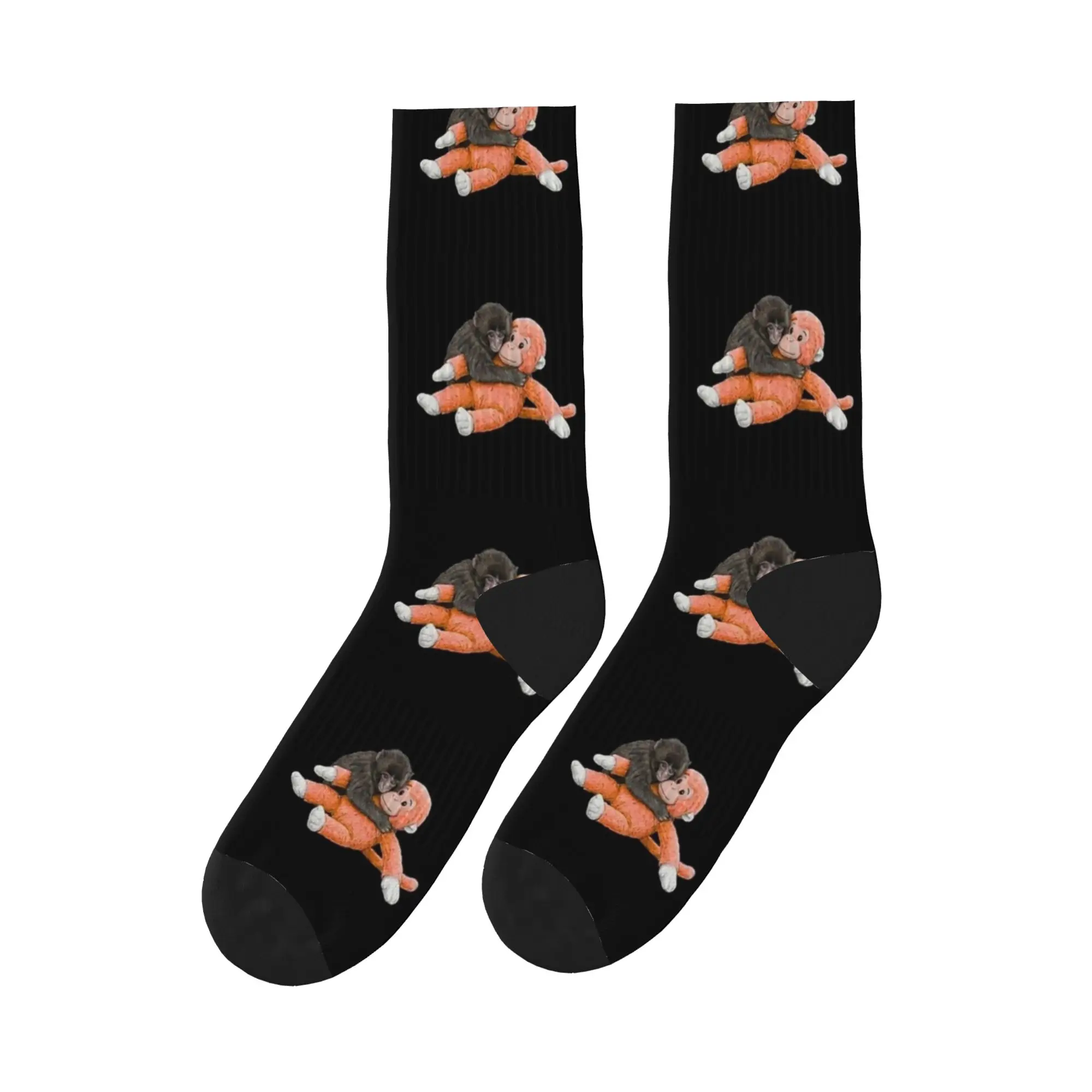 Couple Socks Punch Monkey Cute Animal  Stockings Non Slip Warm Soft Socks Winter Harajuku Printed Climbing Socks