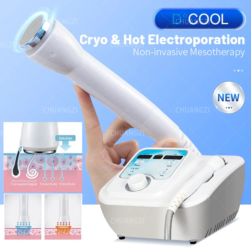 

DCOOL Semiconductor 3In1 Machine Cold And Hot Therapy EMS Painless Introduction Ant-wrinkle Anti Puffiness Cryo Electroporation