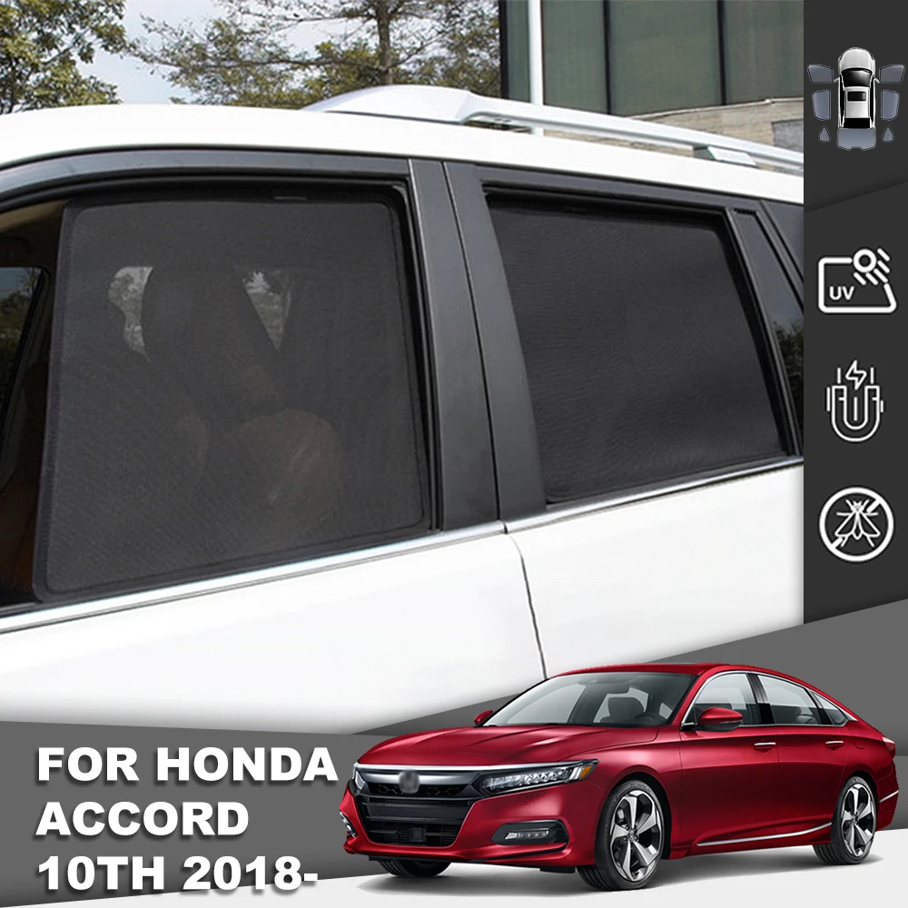 For Honda Accord 10TH 2017-2022 Magnetic Car Sunshade Shield Front Windshield Frame Curtain Rear Side Window Sun Shade Visor