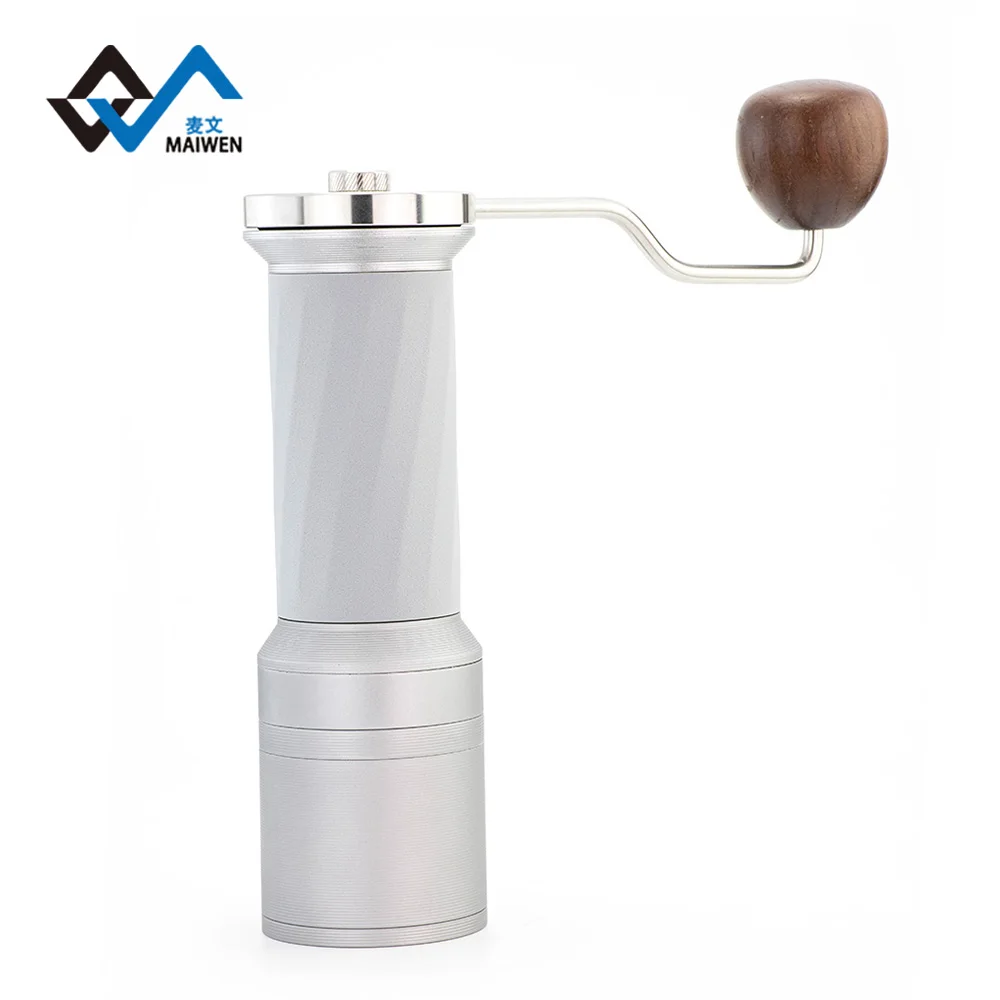 Dual conical Burrs design Coffee grinder kitchen Portable manual coffee equipment Adjustable Stainless Steel Hand grinder