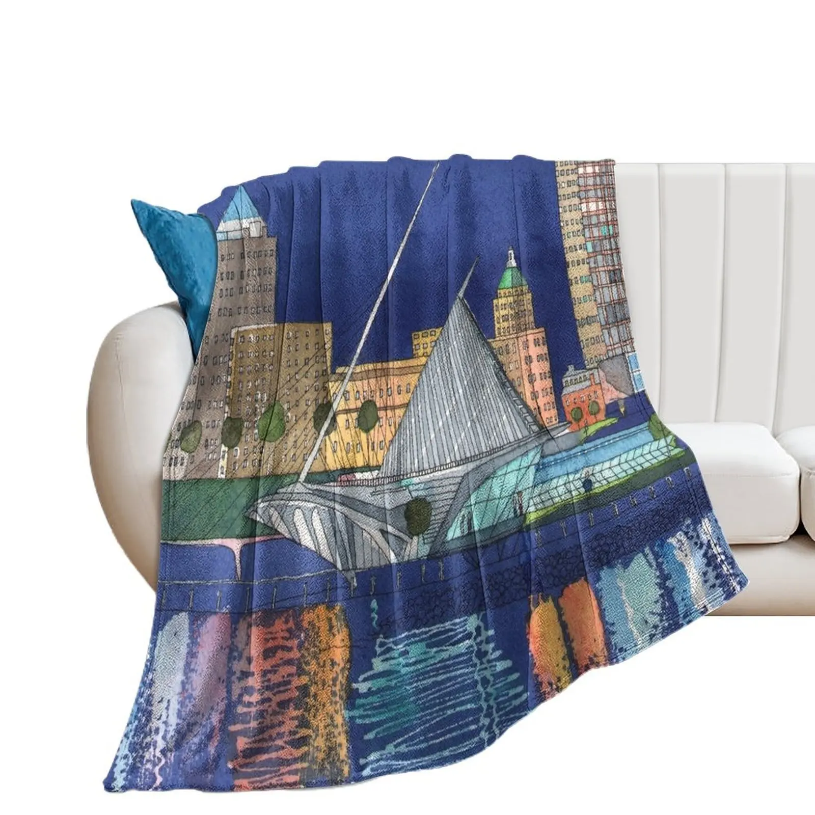 Nighttime Calatrava Throw Blanket Soft Large Blankets