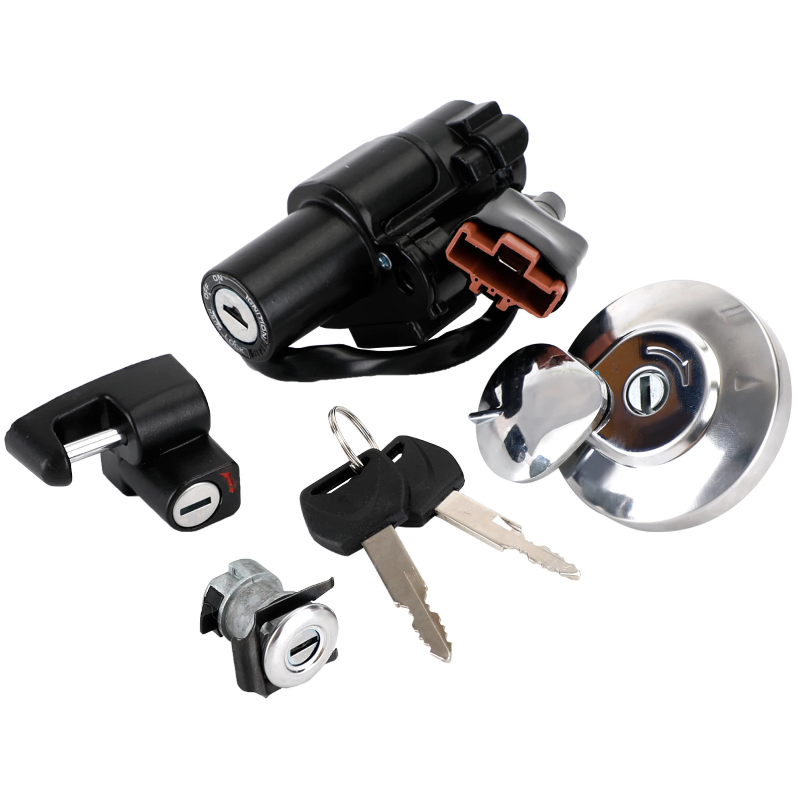 

Areyourshop Ignition Switch Fuel Cap Helmet Lock Set 35010-KZZ-900 for Honda CRF250L, ABS CRF250M 13-20