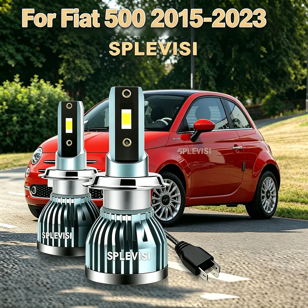 LED H7 Headlamp Car Bulbs - ideal for both high/low beam applications.For Fiat 500 2015 2016 2017 2018 2019 2020 2021 2022 2023