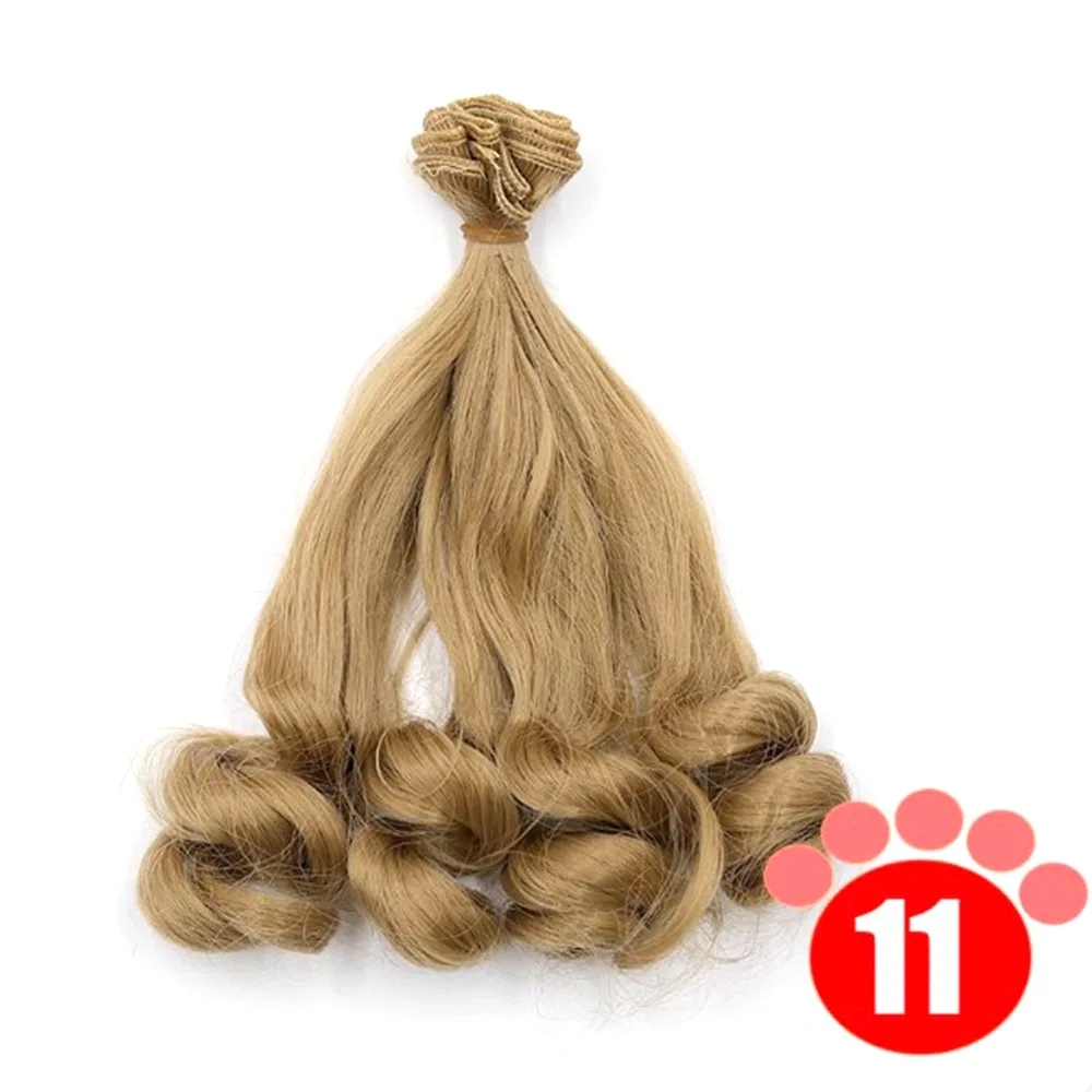 

Fashion 20*100CM Bjd Wig Solid Color DIY Curly Wigs Heat-Resistant Fiber Children Toy Gift
