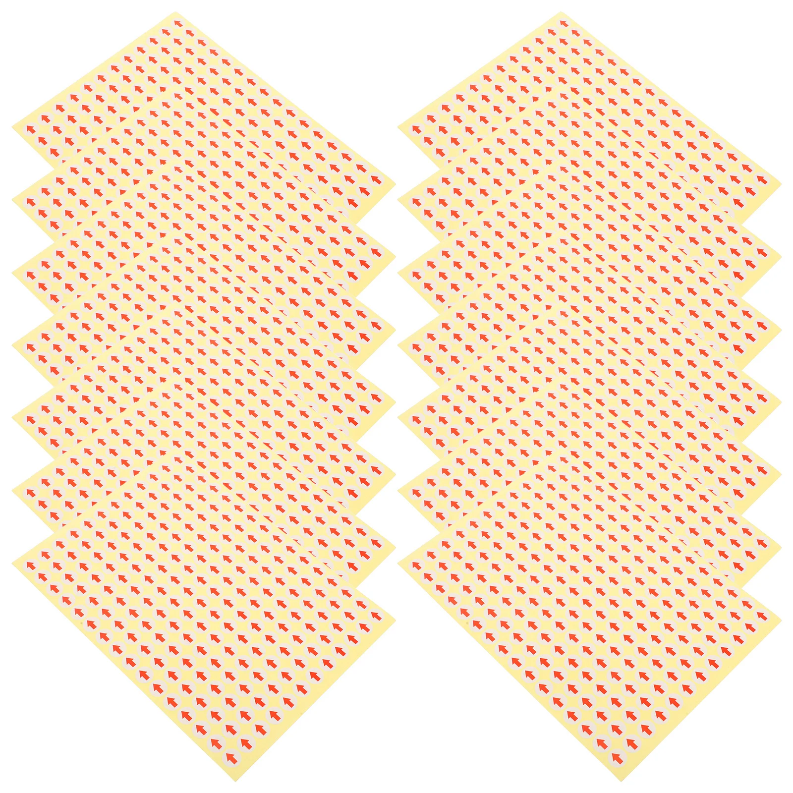 

2880pcs Small Arrow Labels Coated Sticker Material Clear Marking For Nonconforming Products Easy Peel Self Adhesive Indicator