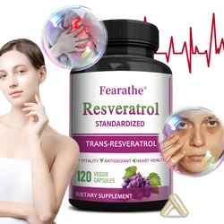 Resveratrol Standardized Supplement 1000 Mg Powerful Antioxidant and Trans-resveratrol for Anti-aging, Heart Health Support