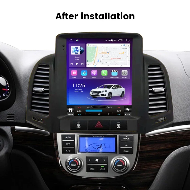 Tesla Style Screen For Hyundai Santa Fe 2 2006 - 2012 Android all in one Car Radio Multimedia Video Player Carplay Android Auto