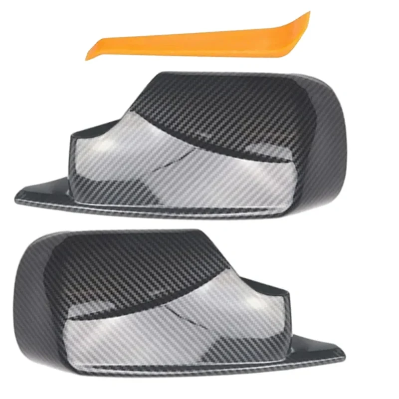 

Black ABS Carbon Fiber Style Mirror Cover Cap, Exterior Styling Accessories