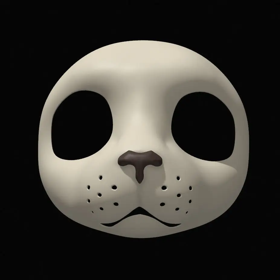 Kemono-mascarilla Base con estampado 3D de gato mascota, traje de bestia semisalista, accesorio de disfraz de calavera