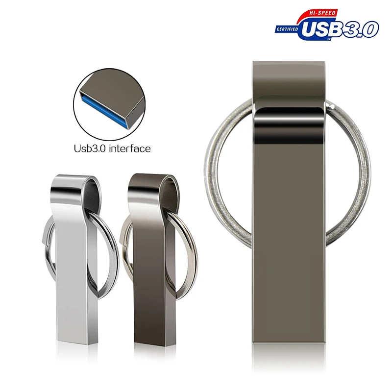 Unidad Flash USB 128 de Metal, unidad Flash de 256GB, 512gb, 3,0 gb, 4GB, 8GB, 16GB, 32GB, 64GB, llavero de regalo