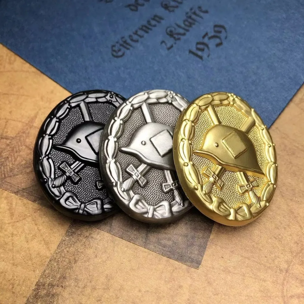 الحرب العالمية الثانية الحرب الألمانية الجرح ميدالية البحرية U-قارب شارة خزان الاعتداء ألمانيا ميداليات الديكور الحرف دبابيس