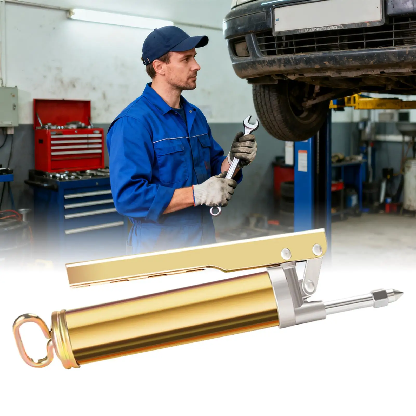 Lubrificatore manuale Tubo flessibile di grande capacità Strumento ad alta pressione Levigatrice manuale con tubo flessibile per meccanico di riparazione automatica