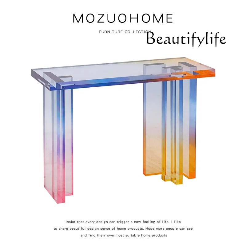 X Nordic Designers Enter The Entrance Table Simple Against The Wall And Gradually Change The Acrylic Decorative Entrance Table