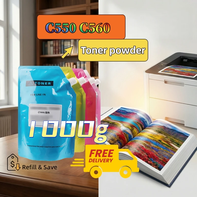 

1000g/bag Color Toner Powder Printer Refill Reset For Xerox Color 550 C550 C560 C570 Phaser 7760DN 7760DX 7760GX 7800 C250