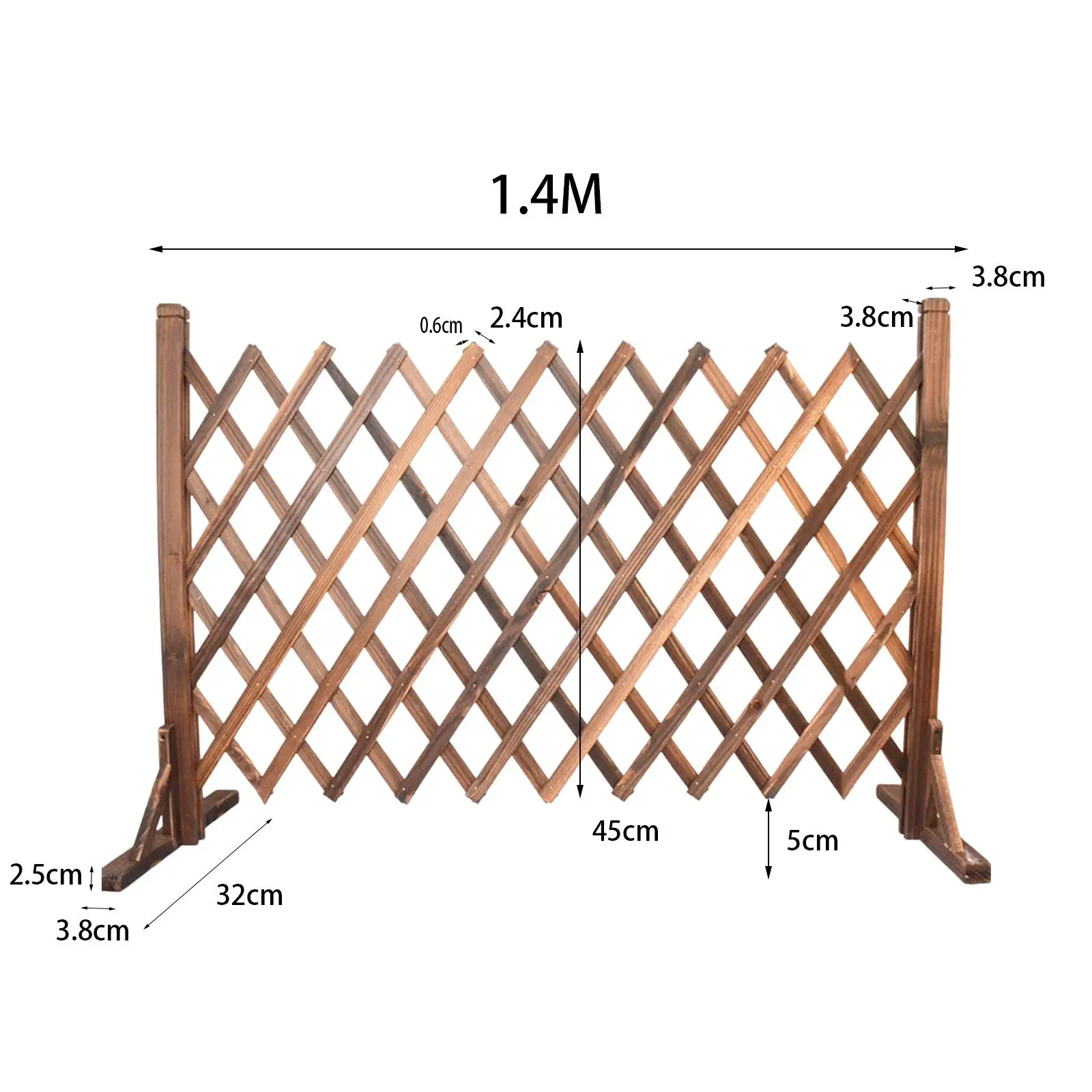 Wooden Fence Foldable Garden Screen Panel Photo Props for Courtyard Outdoor Indoor