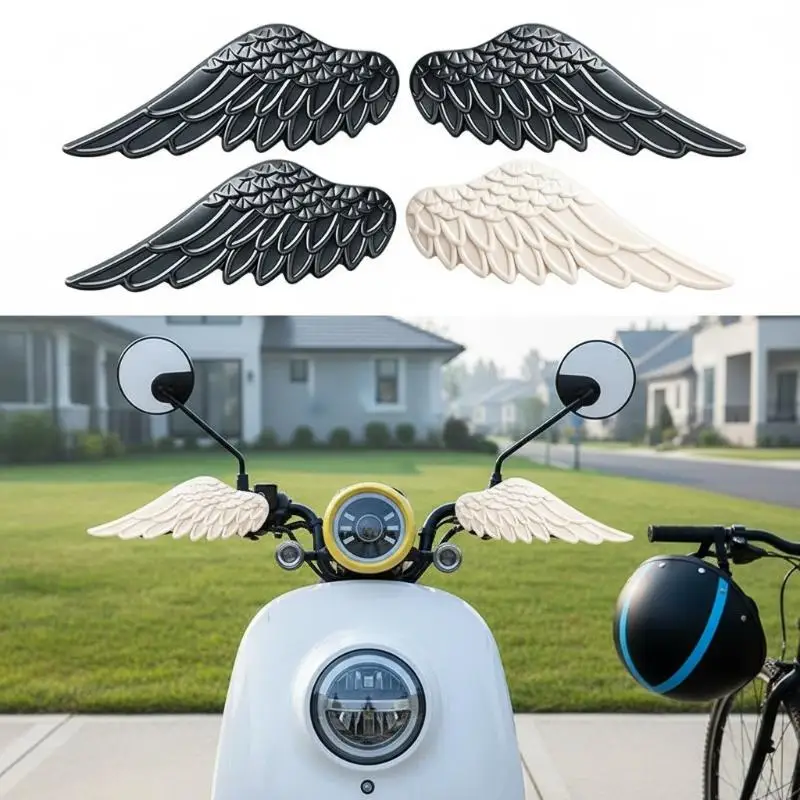 2Pcs Motorcycle Handlebar Windshield Universal Angel Wings Handguards For E-Scooter Moto Anti-Collision Handlebar Protectors
