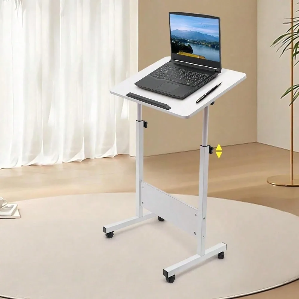 

Stand With Adjustable Height,Computer Cart,Portable Laptop Desk,Adjustable Height Standing Desk,Mobile Podium,W