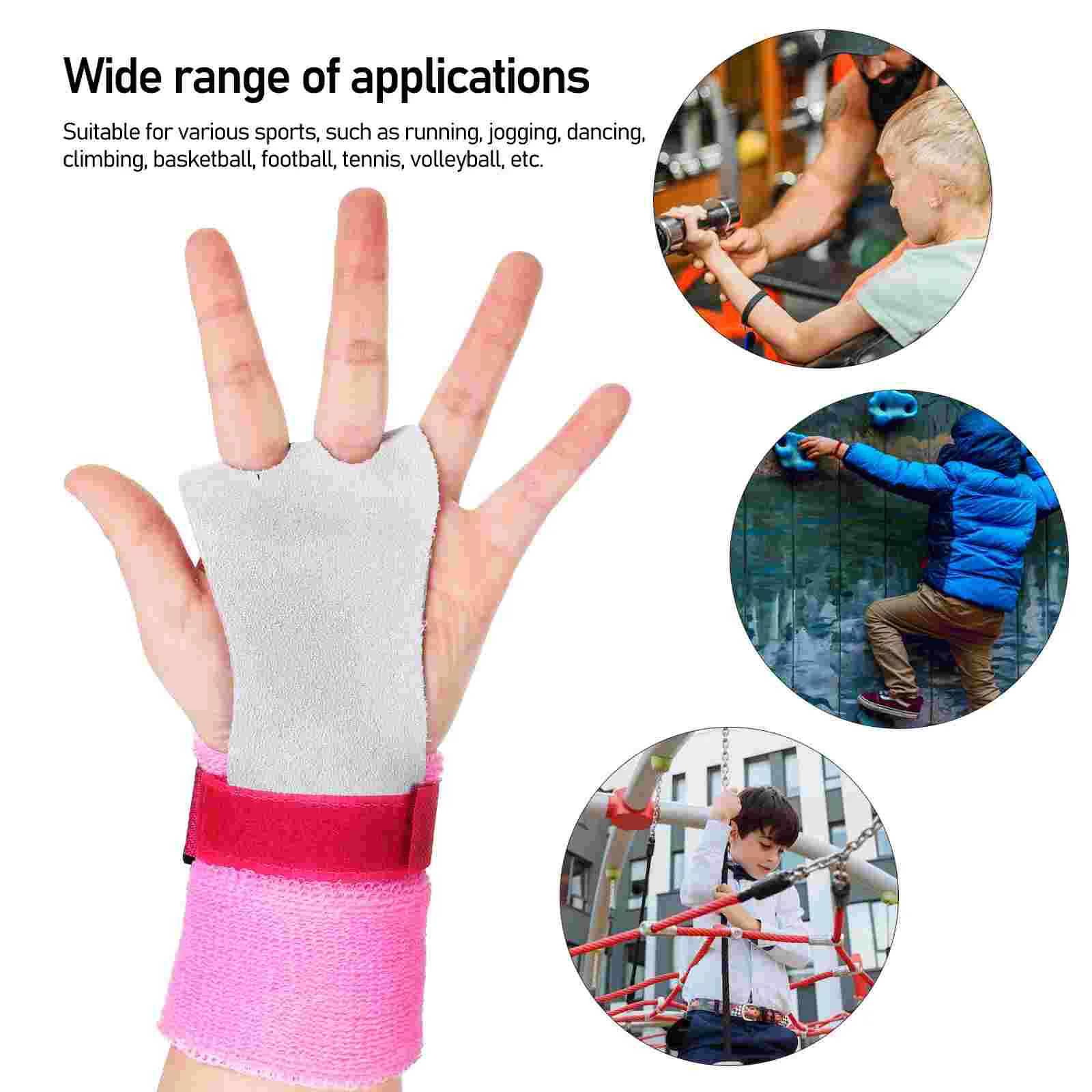 4 Pcs Gym Gloves Palm Protector Fitness Equipment Gymnastic Bar Grip Gymnastics Grips Adjustable Child Running