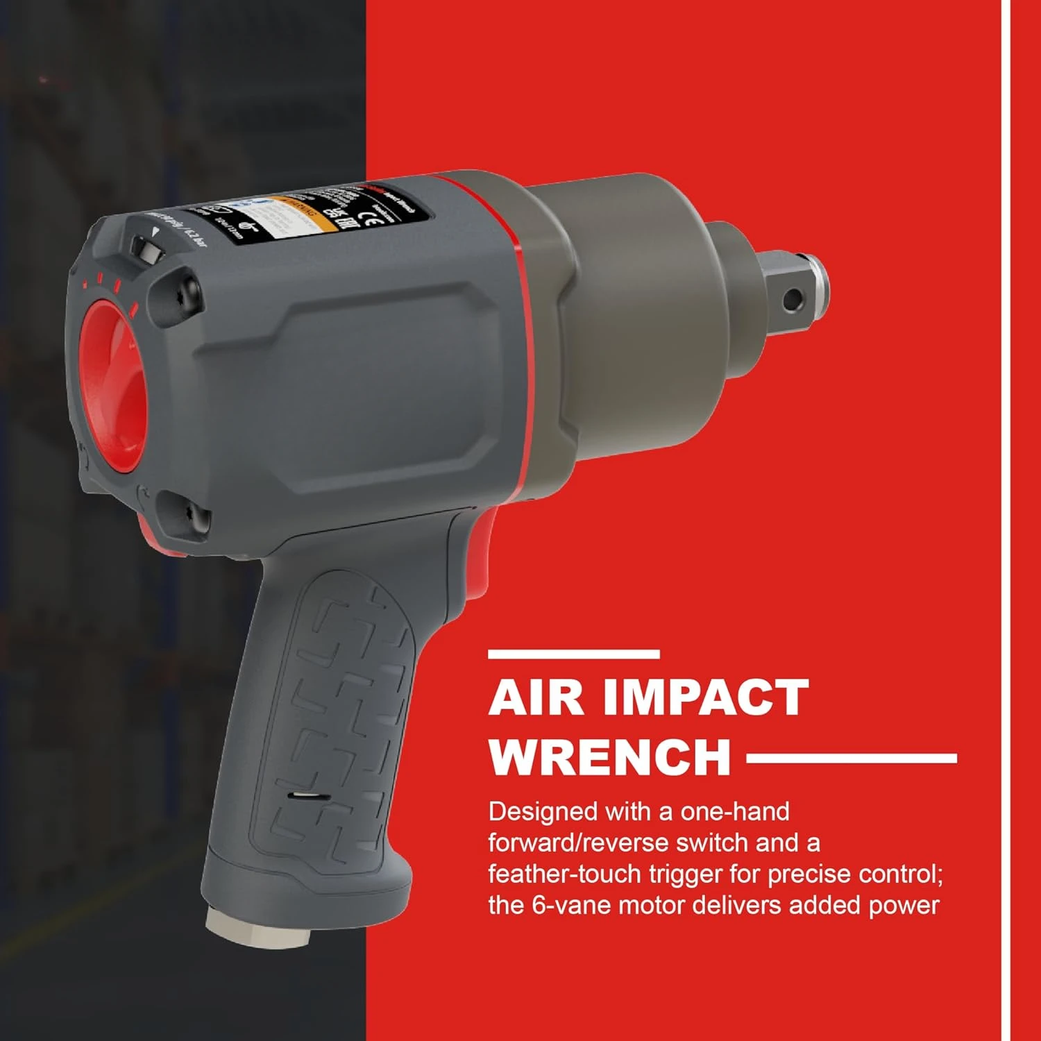 2146Q1MAX 3/4-Inch-Drive Air Impact Wrench with Quiet Pistol-Grip Design and 2,000-Foot-Pounds Torque