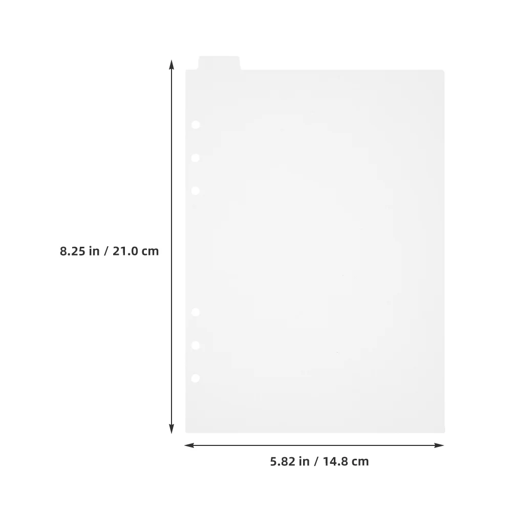 2 قطعة فواصل دفتر شفافة بولي كلوريد الفينيل الموثق علامات التبويب لمجلة غلاف فني الدفاتر صفحة علامات مقسم ورقة مكتب المدرسة