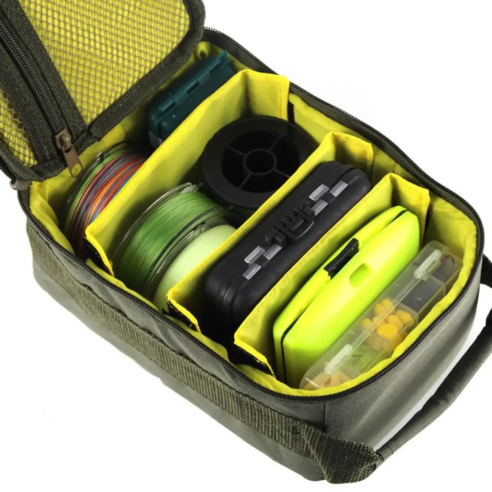 Fishing Tackle Storage Bag Equipment Multifunction with 3 Adjustable Dividers, Fishing Tool, Waterproof Fishing Gear Bag
