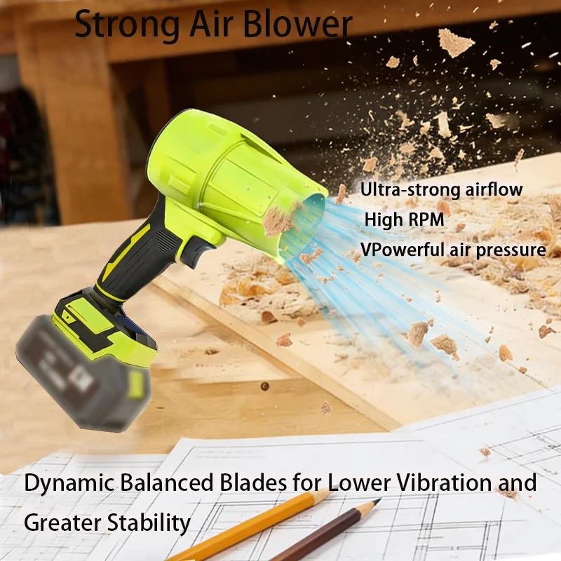 Turbo Jet Blower Leaf Blower Strong Turbo Fan wireless blower Car Drying After Wash Handheld Snow Blower Garden Maintenance