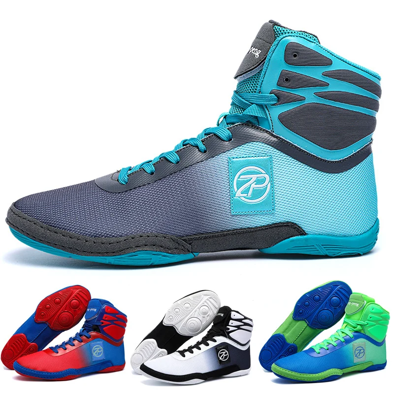 

Дышащие боксерские ботинки для мужчин, боксерские ботинки, женские противоскользящие боксерские кроссовки, большой размер 46, обувь для борьбы