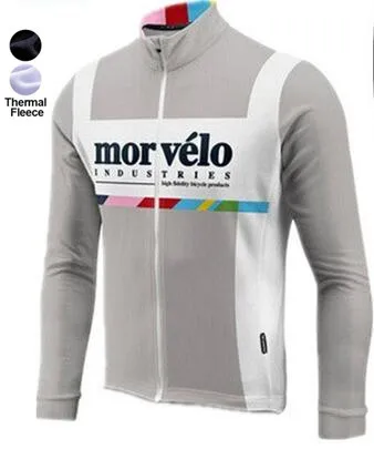 Morvelo Winter Thermal Fleece Cycling Jersey long sleeve Ropa ciclismo hombre Bicycle Wear Bike Clothing maillot Ciclismo tops