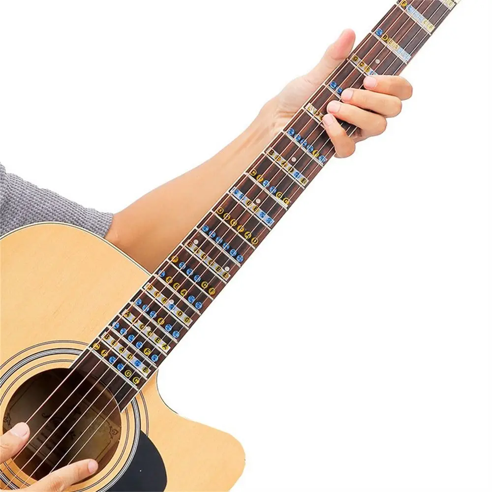 Portable Guitar Fretboard Note Sticker Musical Scale Fingerboard Beginner Guitar Scales Stickers Guitar Chord Stickers