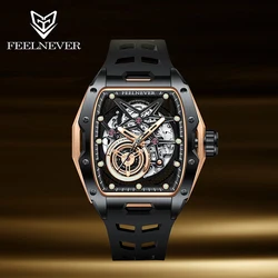 LIGE 2024 New Luxury Waterproof Mechanical Luminous Men's Watch Sports Silicone Clock Men's Watch Gift for Men Relogio Masculino